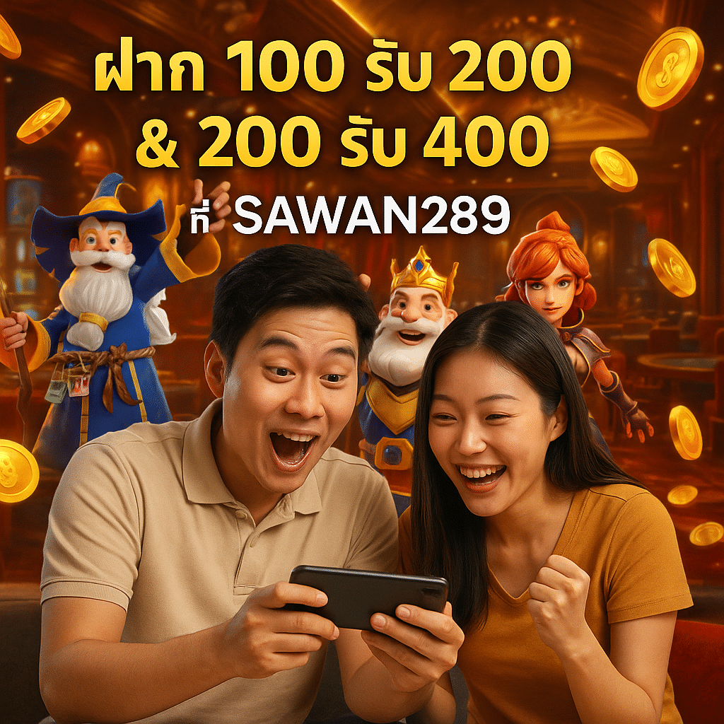 ฝาก 100 รับ 200 & 200 รับ 400 ที่ SAWAN289